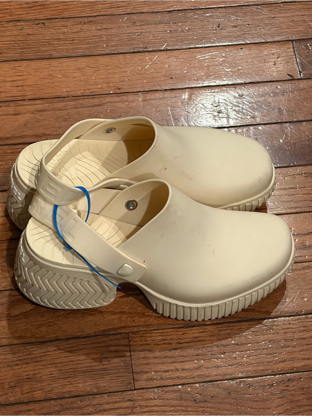 SOREL Women's 9 ONA Streetworks Heel Clog Honey White Sea Salt